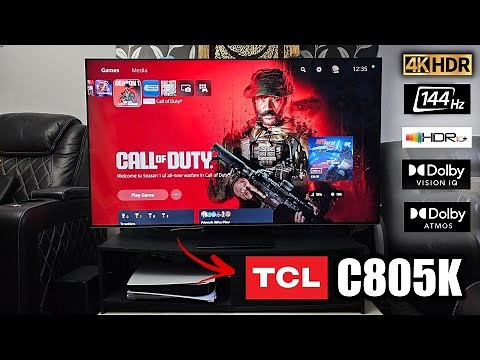 TCL C805K Mini LED TV Review! Best Next-GEN Gaming! (4K 144Hz, Dolby Vision IQ)