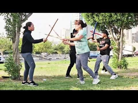 Arnis double sticks training of Filipino Martial Arts