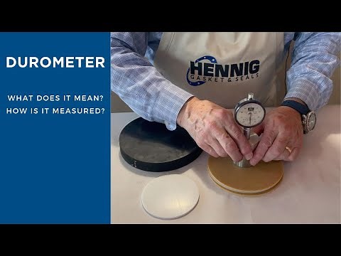 Shore Durometer measuring the hardness of gasket material.