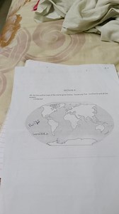 On the outline map of the world given below, locate any five co... | Filo