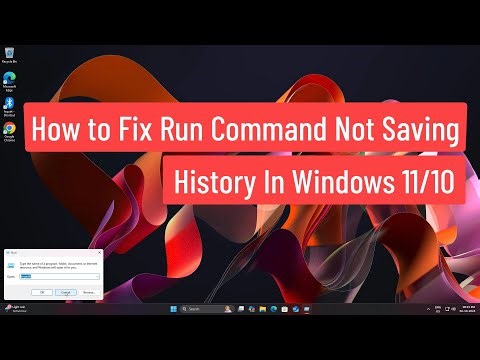 How to Fix Run Command Not Saving History in Windows 11/10