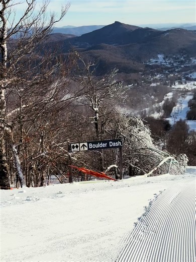 Fresh Tracks on Boulder Dash at Sugar Mountain