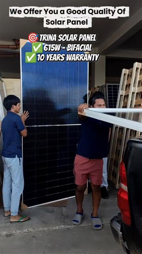 We Offer You a Good Quality Of Solar Panel 🔥 🎯Trina Solar Panel ✅615w - Bifacial ✅10 Years Warranty For order and inquiries please contact; 🏬Unli Solar Isabela Branch 📍 TrinaSolar Cauayan City Isabela 📱0985-277-5000 Look for Roge #solarpanels #DeyeInverter #LiFePO4Battery #legitseller #CauayanCityIsabela | Roge Unli Solar Isabela