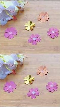 How to Make Simple Kirigami Flowers #origami #papercraft #flower #paper #diy #tutorial