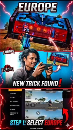 EUROPE SERVER / Free Fire } NEW Secret Trick 🤯#FreeFire Tricks#Training #trainig