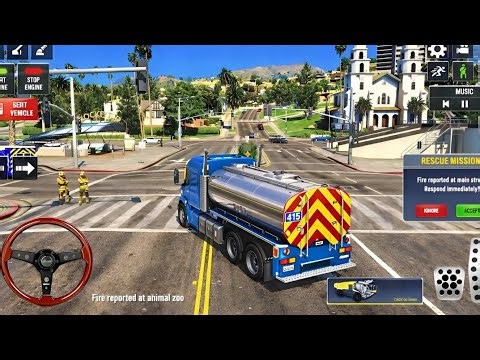 Fire Truck Simulator 🚒 | Emergency Rescue Mission Gameplay (Realistic Controls)