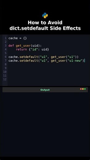 How to Avoid dict.setdefault Side Effects #python