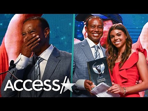 Tiger Woods Tears Up Over Daughter Sam's Golf Hall Of Fame Speech