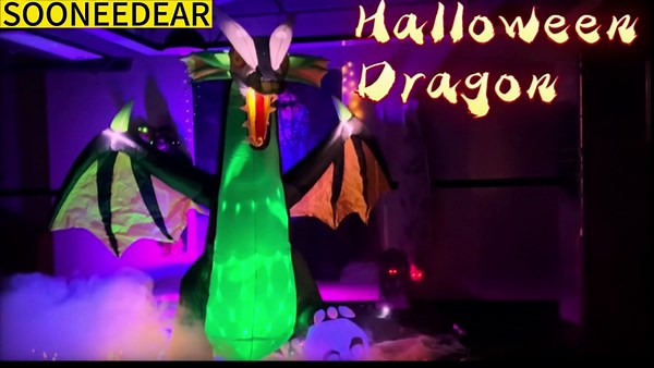 Amazon.com: 8FT High Halloween Inflatable Dragon with Wings & Skull,Fire and Ice Dragon Inflatables with LED Flashing Lights,Inflatable Halloween Decoration for Indoor Outdoor Home Party Lawn Garden Yard : Patio, Lawn & Garden