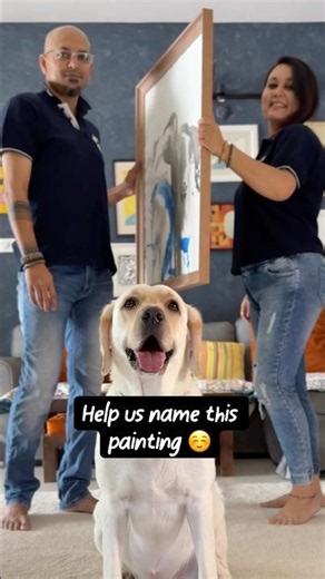 Watch the full blog👆Dali the Labrador painting training 🐶 #dali #dog #artist #abstractart