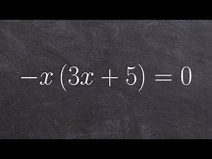 Solving a factored quadratic equation using the zero product property