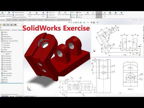 SolidWorks Exercise #08 | 3D Modeling a Clevis Mounting Bracket