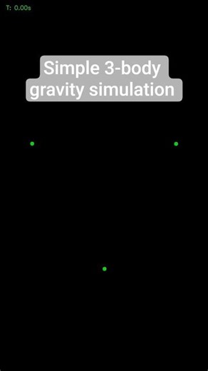 simple 3-body gravity simulation (python)
