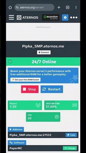 How to Make Aternos Server 24/7 || Free Minecraft server 24/7 Online || 24/7 Online Server