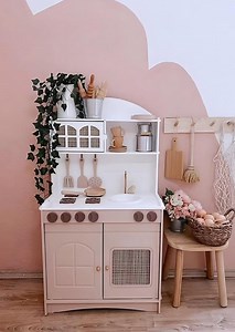 Custom Montessori Children's Wooden Play Kitchen - Handcrafted Pretend Play Kitchen - Kitchen for Kids - Toddler Play Kitchen - Play Area - Etsy