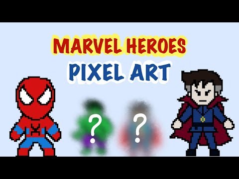 I tried Marvel Heroes Pixel Art in Pixquare
