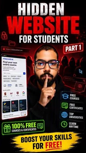 Hidden Website for Students (Part 1) | Get FREE Courses & Certificates Online 🎓🔥