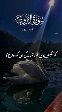 Surah Burooj Ayat 1 - 22 with urdu Translation #quranictranslation #heart ❤️Touchingvideo #duet #yt