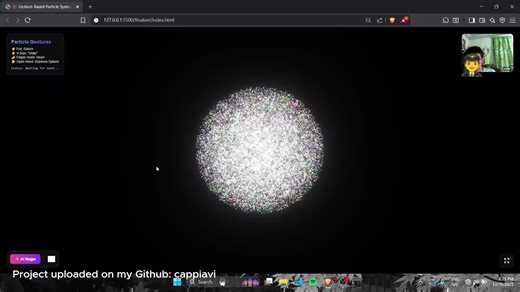 3D Gesture Particle System: Explore on GitHub