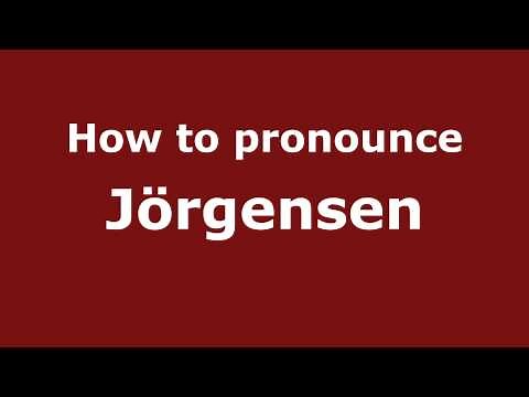 How to Pronounce Jörgensen - PronounceNames.com