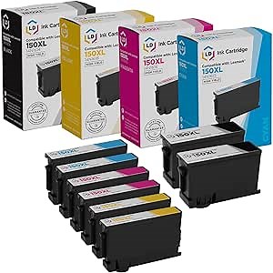 LD Products Compatible Ink Cartridge Replacements for Lexmark 150XL High Yield (2 Black, 2 Cyan, 2 Magenta, 2 Yellow, 8-Pack) for use in Pro715, Pro915, S315, S415, S515