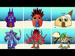 All TITAN ROBOT SPONGEBOB Houses vs Incredibox Sprunki house | Animation video