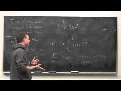 Displacement and Distance Traveled in a Straight Line - Integral Calculus