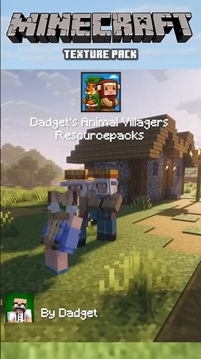 Minecraft, But Villagers Are Adorable Animals! 🥺 #minecraft #texturepack #resourcepack