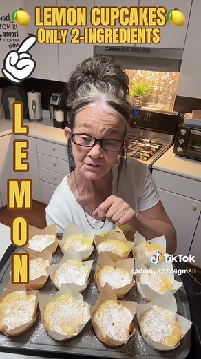 #creatorsearchinsights #lemon #2ingredients #viraltiktok #2026mamamaysgotyourfix❤️ Mama Mays making it pour!! 🍋🍋Lemon Cupcakes 🍋🍋 Make these! So good! So moist and fluffy!!