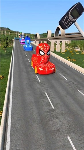 Squid Game & Barbie & Sprunki & Crazy Frog & Spiderman VS Hammer in BeamNG.Drive