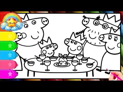 Daddy Pig Celebrating Party Birthday | Peppa Pig Official Full Episodes | Peppa Pig coloring book