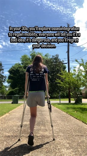 Gini Thomas on Instagram: "No regrets. I’ve had the @integrumusa OPRA™️ implant system since January 2022 and haven’t had a single infection. My femur is gaining density because I’m now loading the bone directly. Greater range of motion, greater control, greater proprioception, greater mobility. It’s not the right option for everyone, but I’m thankful for the option! #abovekneeamputee #boneanchoredprosthesis #osseointegration"