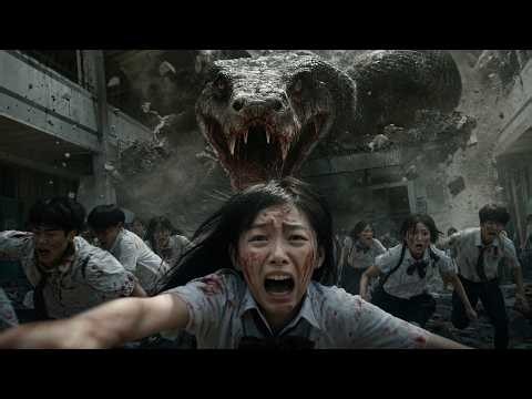 Monster attack!Terrifying Mutant Python Invades Campus！Hunting Young Female Students！