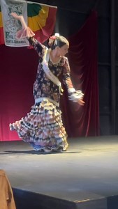 The first official dance for 2025 Spirit of Fiesta Natalia Treviño at this evening’s La Primavera celebration. Viva! | Old Spanish Days Fiesta