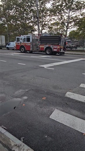 FDNY Engine 38 Passing By On Eastchester Road In Gun Hill, The Bronx, New York City