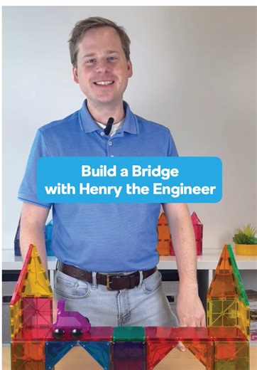 Build a Strong Bridge with Henry the MAGNA-TILES Engineer