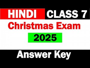 Class 7 Hindi | Answer Key | Christmas Exam | 2025 | Hindi Winner