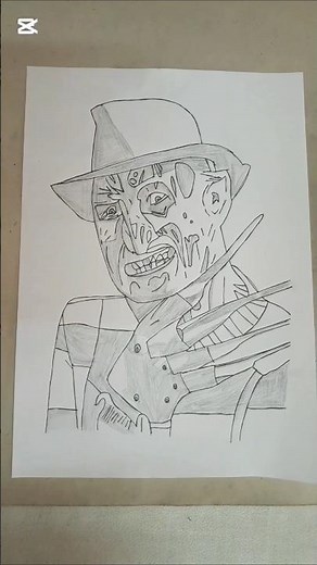 Freddy Krueger Drawing 🔥🔥#art #drawing #freddykrueger