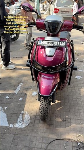 🇮🇳 first New Hero Destini 125-2025full body crash guard,and all accessories all India🚚#karolbagh
