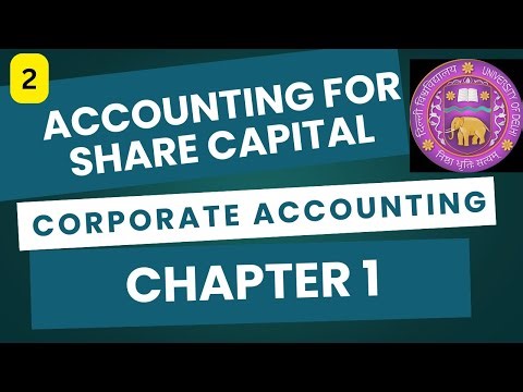 ACCOUNTING FOR SHARE CAPITAL | CORPORATE ACCOUNTING | UNIT 1 | SEM 2 | LECTURE 2 | DU/SOL/REGULAR/NC