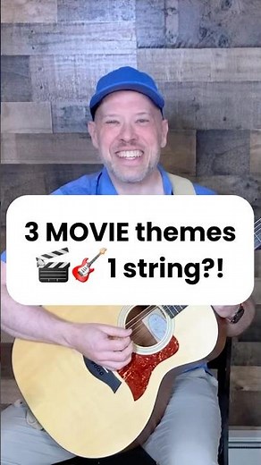 3 movie themes EVERYONE knows... on 1 string of the guitar