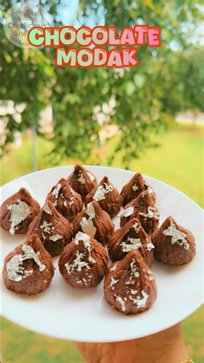 🍫CHOCOLATE MODAK#ytshorts #recipe #chocolatemodak #nobakedessert #modak #modakrecipe #foryou #asmr