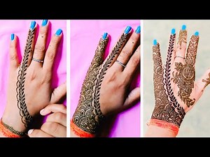 ✨Beauty on backhand stylish henna design😱🍂 | stylish henna | simple design |quick henna