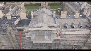 Woburn Abbey continues to undergo major restoration, and here we can see how the roof, in particular, has been transformed over the past few years. Nearing the end of this vast structural work, you can see where the old slates are now being lifted to allow for the lead gutters and weathering underneath to be renewed before the slates are carefully cleaned and reinstated. We look forward to continuing to share many of the elements of this historic Abbey which are being restored or renewed for fut