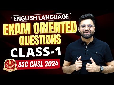 (Class -1) | SSC CHSL 2024 | English Classes | Previous Year Questions | Tarun Grover