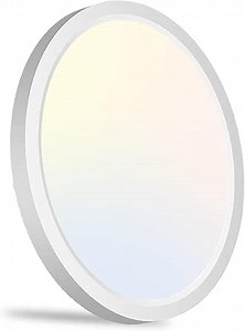 1 Pack 7 Inch 880LM LED Flush Mount Ceiling Light, 5CCT 5000K Ultra Slim LED Ceiling Light CRI>90, 120V, 12W Dimmable Ceiling Lights Flush Mount Installs with Junction Box/Recessed Can, ETL & FCC