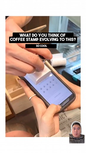 3.5M views · 10K reactions | Coffee stamp to app, what and evolution of technology! What do you think? #coffee #stamp #coffeestamp #tech #hightech #technology | adrianwidjy | Facebook