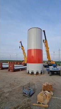 Windpark Feldheim🏗 erste HST, Hybrid steel tower segmente stehen😊 Enercon E-138 EP3 E2 🏗 23.09.2024