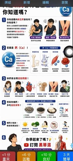 人體缺鈣會有甚麼症狀?你知道嗎? #anki #shorts #學習 #生物 #分享 #熱門 #教學 #科普 #健康