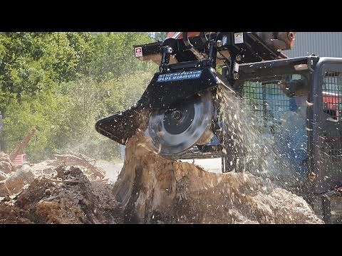 Skid Steer Stump Grinder : Blue Diamond Attachments